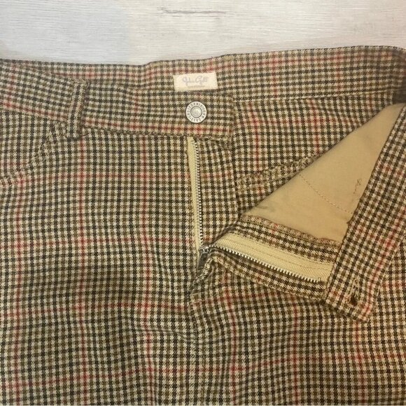 Brandy Melville California Y2K Preppy Neutral Brown Checkered Mini Skirt S - Picture 4 of 16